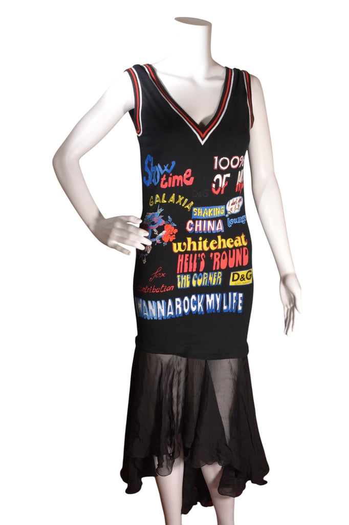 Dolce and Gabbana Show Time Printed Tank Dress - irvrsbl