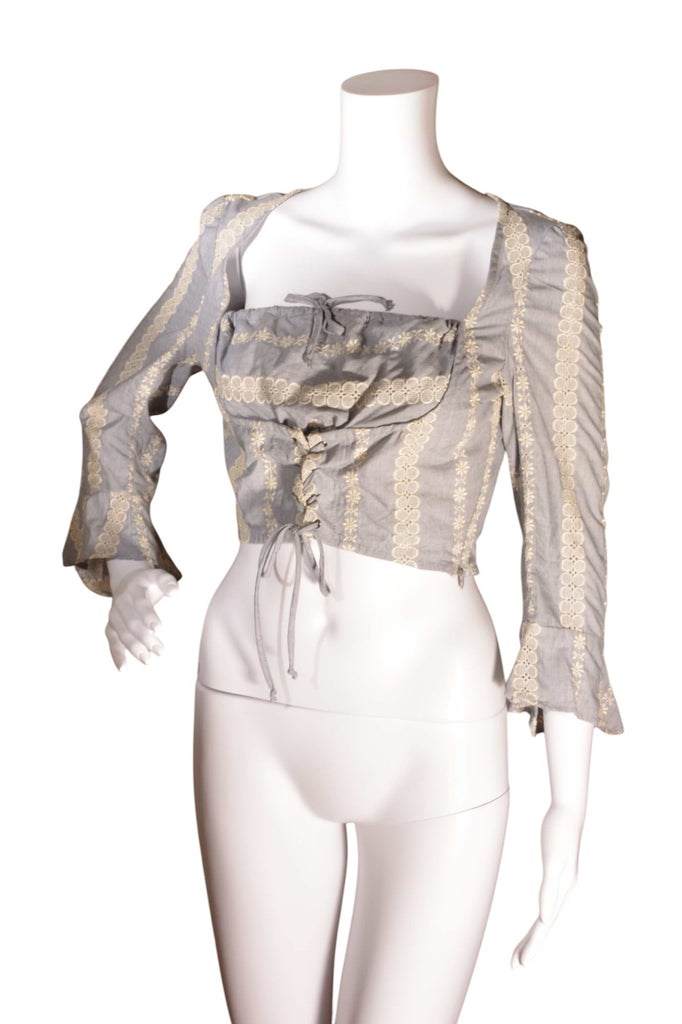 Anna Sui Milkmaid Broderie Top - irvrsbl