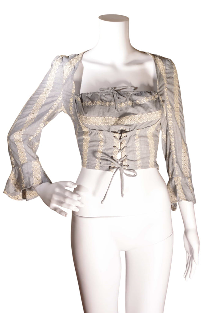 Anna Sui Milkmaid Broderie Top - irvrsbl