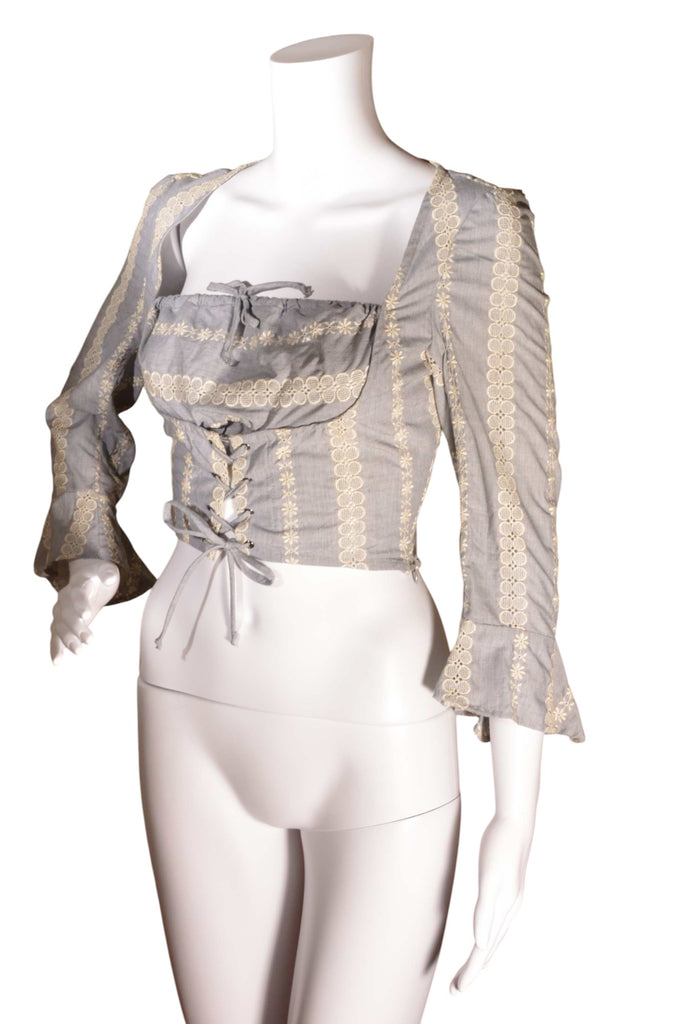 Anna Sui Milkmaid Broderie Top - irvrsbl