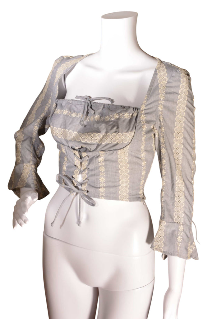 Anna Sui Milkmaid Broderie Top - irvrsbl