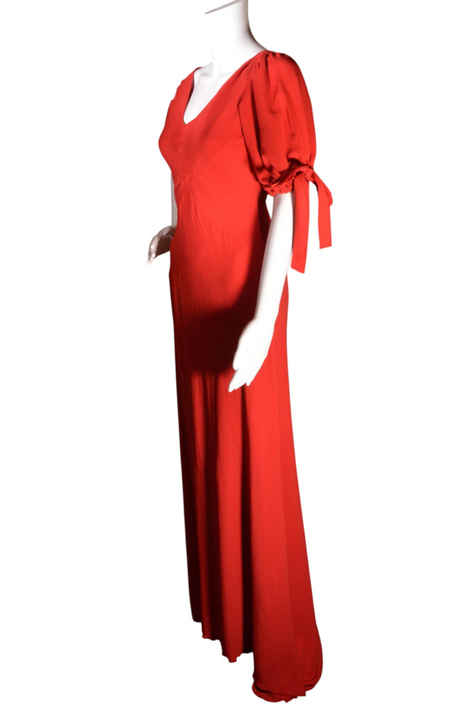 Valentino Puff Sleeve Red Gown - irvrsbl