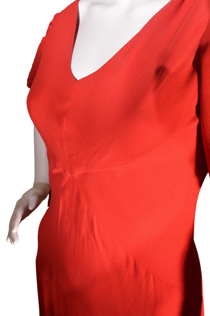 Valentino Puff Sleeve Red Gown - irvrsbl