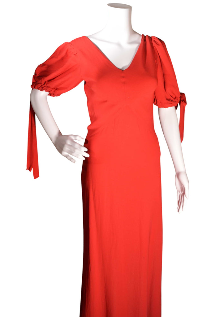 Valentino Puff Sleeve Red Gown - irvrsbl