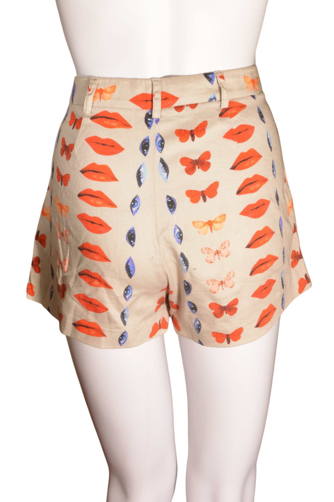 Alberta Ferretti Lips and Eyes Shorts - irvrsbl