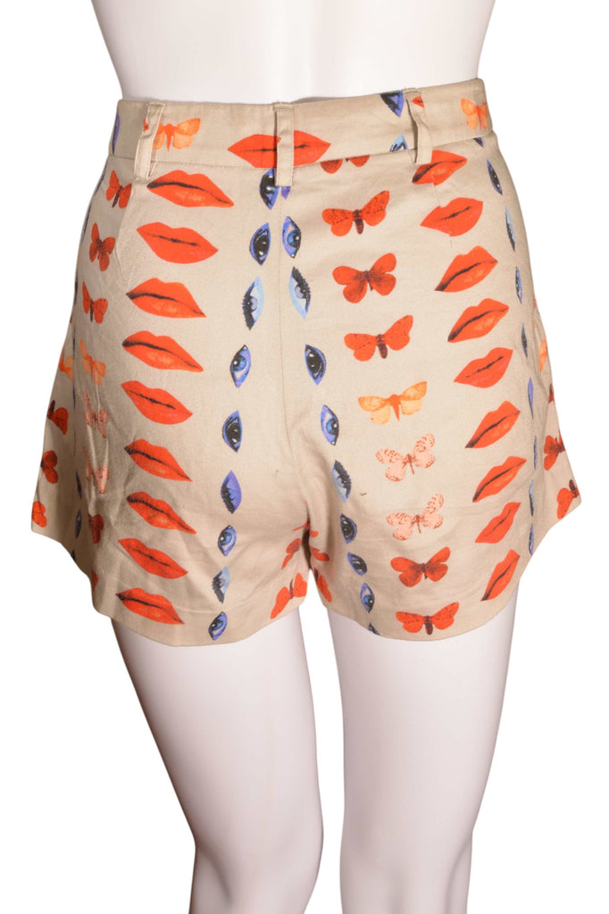 Alberta Ferretti Lips and Eyes Shorts - irvrsbl