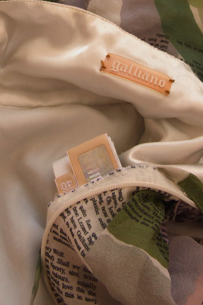 John Galliano Newspaper Print Dress - irvrsbl