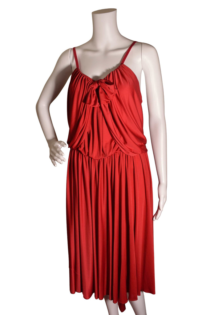 Yves Saint Laurent F/W 2012 Red Draped Dress - irvrsbl