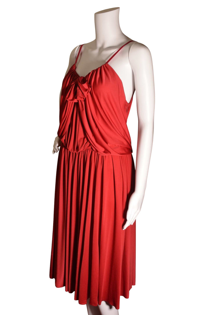 Yves Saint Laurent F/W 2012 Red Draped Dress - irvrsbl
