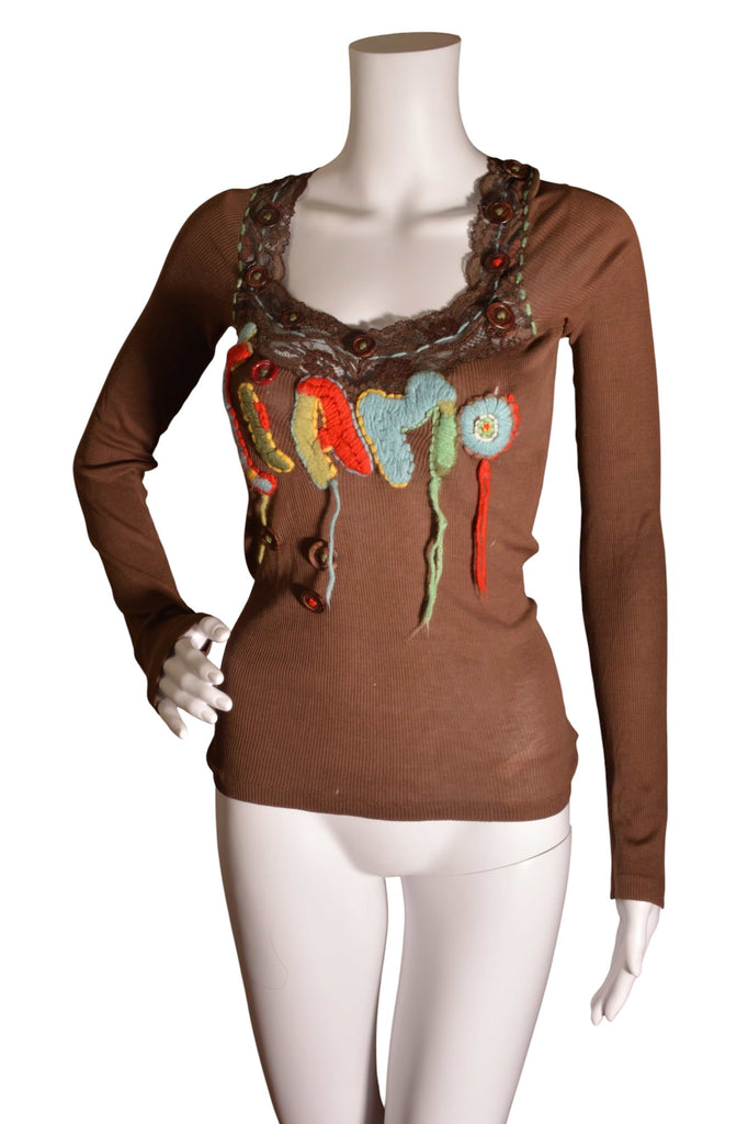 Dolce and Gabbana Ti Amo Top with Crochet Detail - irvrsbl