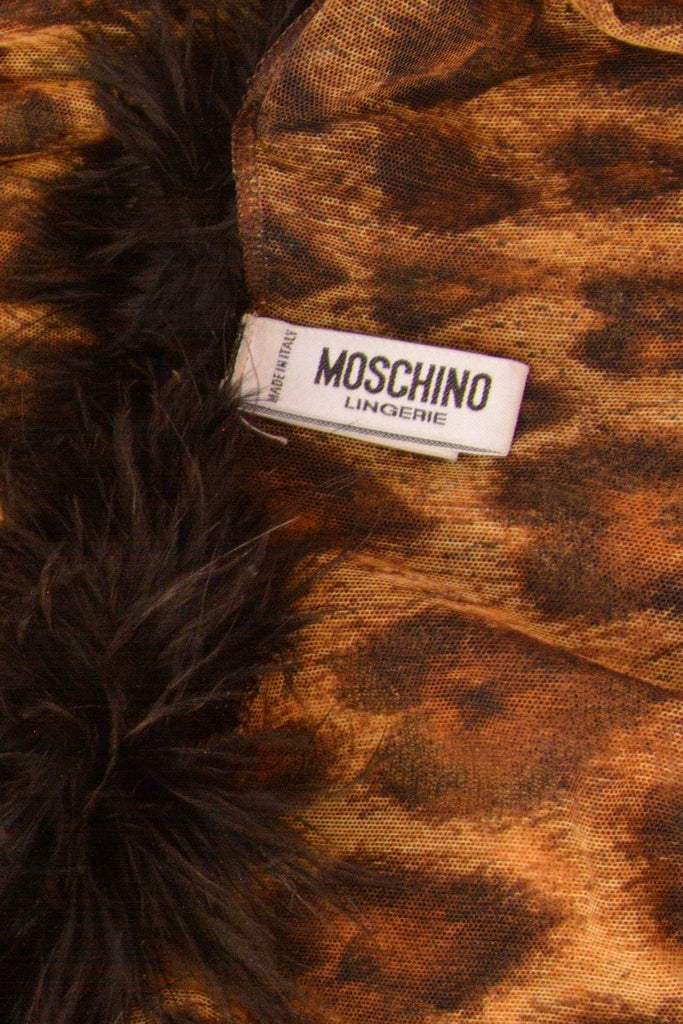 Moschino Sheer Fluffy Leopard Print Dress - irvrsbl