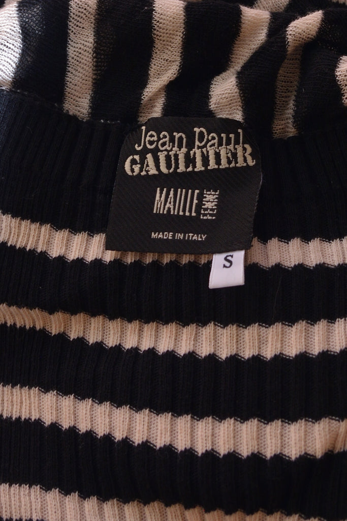 Jean Paul Gaultier Striped Off the Shoulder Dress - irvrsbl