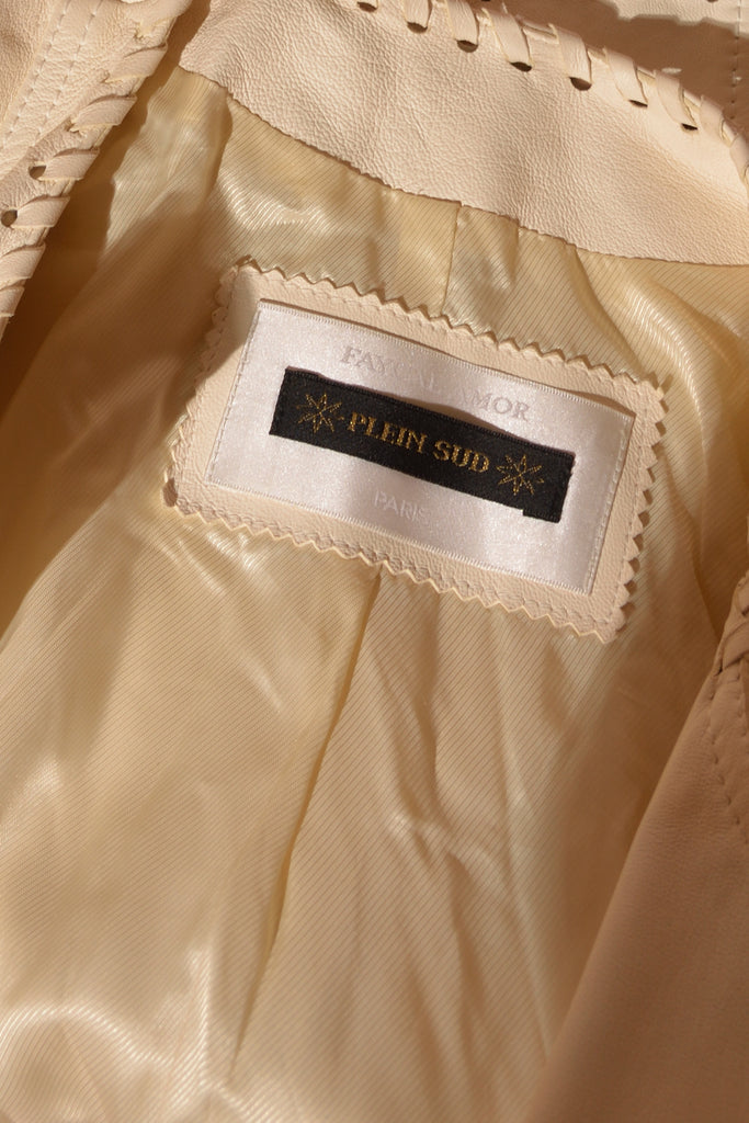 Plein Sud Cutout Lacing Leather Jacket - irvrsbl