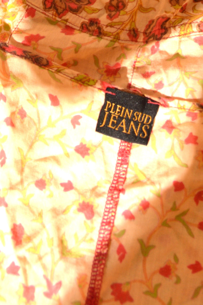 Plein Sud 2003 Floral Raw Hem Top - irvrsbl