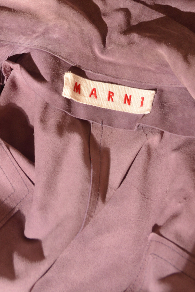 Marni Lavender Suede Coat - irvrsbl