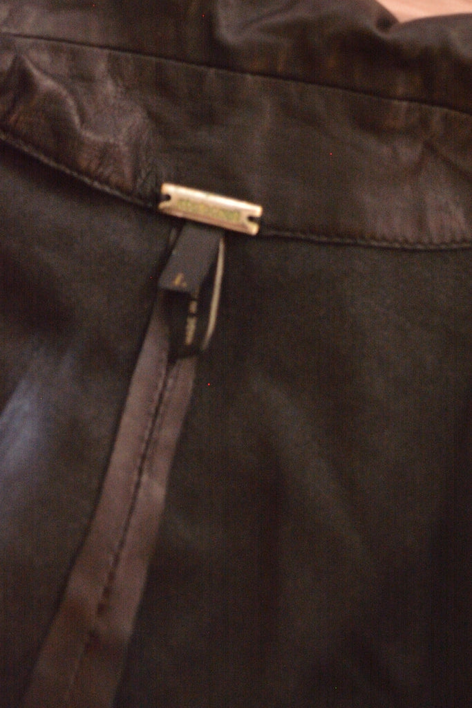 Roberto Cavalli Plunging Leather Top - irvrsbl