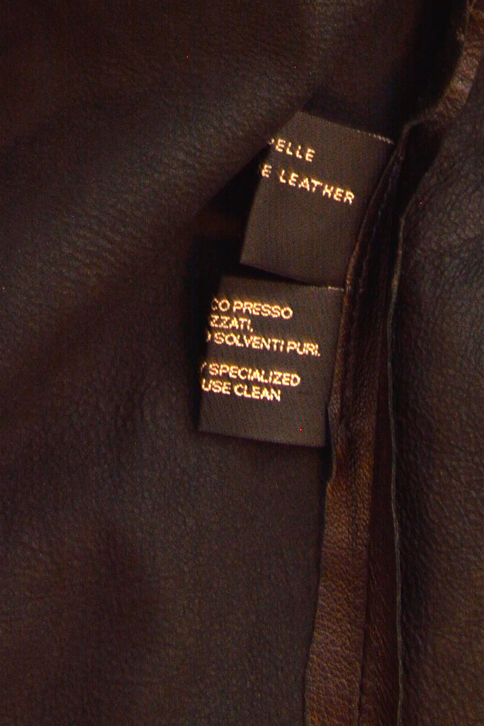 Roberto Cavalli Plunging Leather Top - irvrsbl