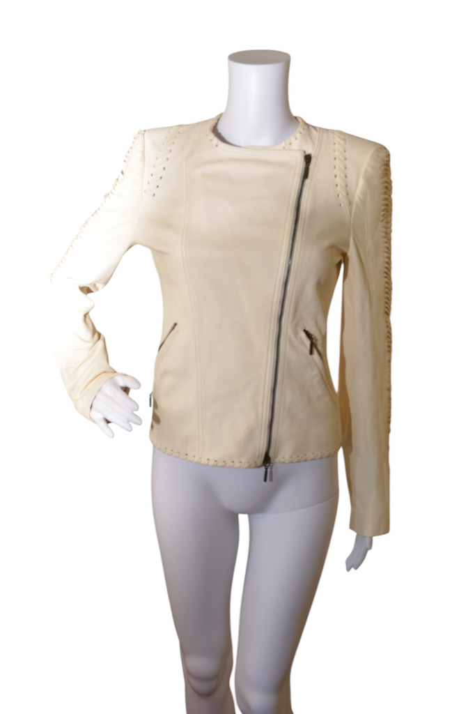 Plein Sud Cutout Lacing Leather Jacket - irvrsbl