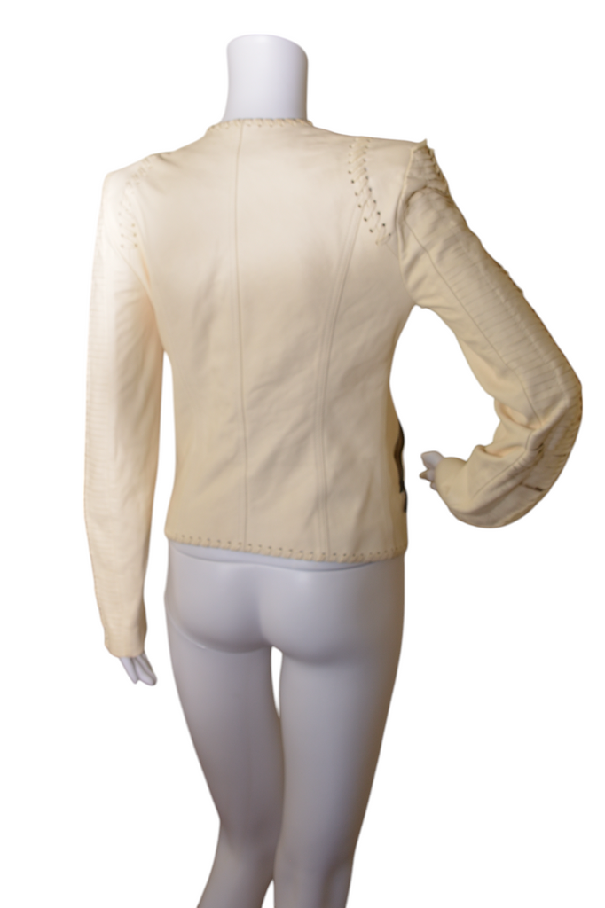 Plein Sud Cutout Lacing Leather Jacket - irvrsbl