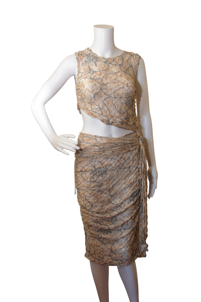 Missoni Cutout Knit Dress with Scarf - irvrsbl