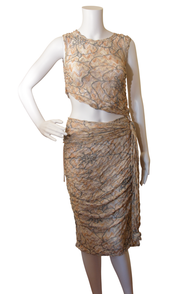Missoni Cutout Knit Dress with Scarf - irvrsbl