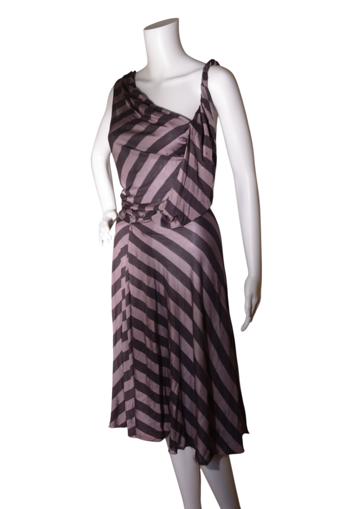 Emporio Armani Asymmetrical Striped Dress - irvrsbl
