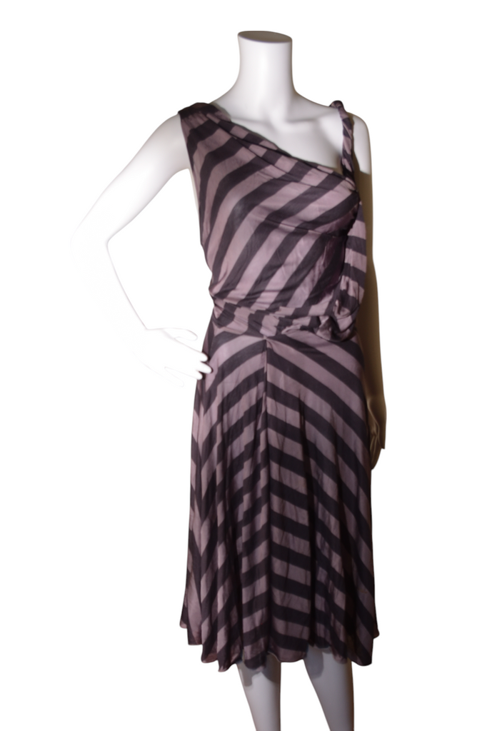 Emporio Armani Asymmetrical Striped Dress - irvrsbl