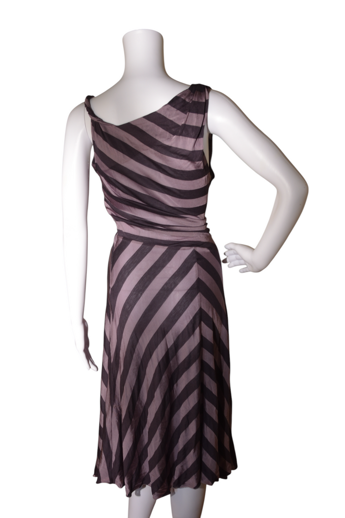 Emporio Armani Asymmetrical Striped Dress - irvrsbl