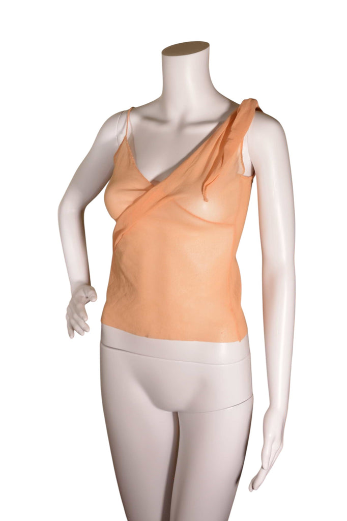 Jean Paul Gaultier Asymmetrical Nude Mesh Top - irvrsbl