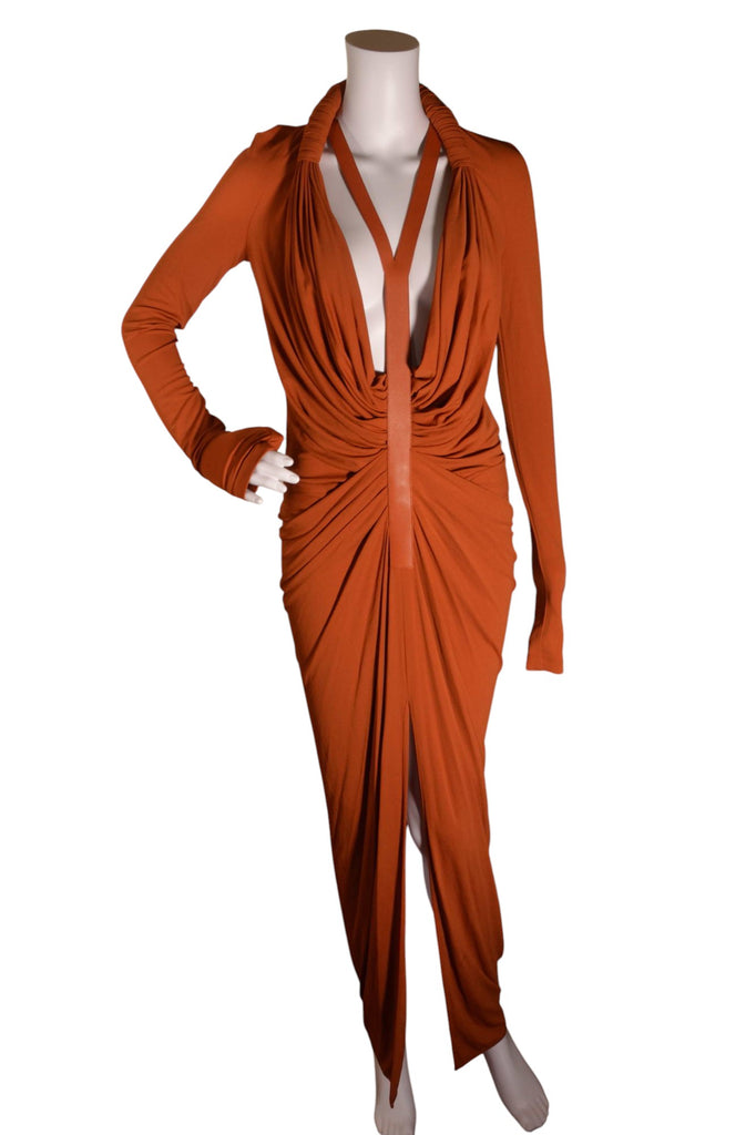 Givenchy Spring 2014 Plunging Dress with Leather Straps - irvrsbl