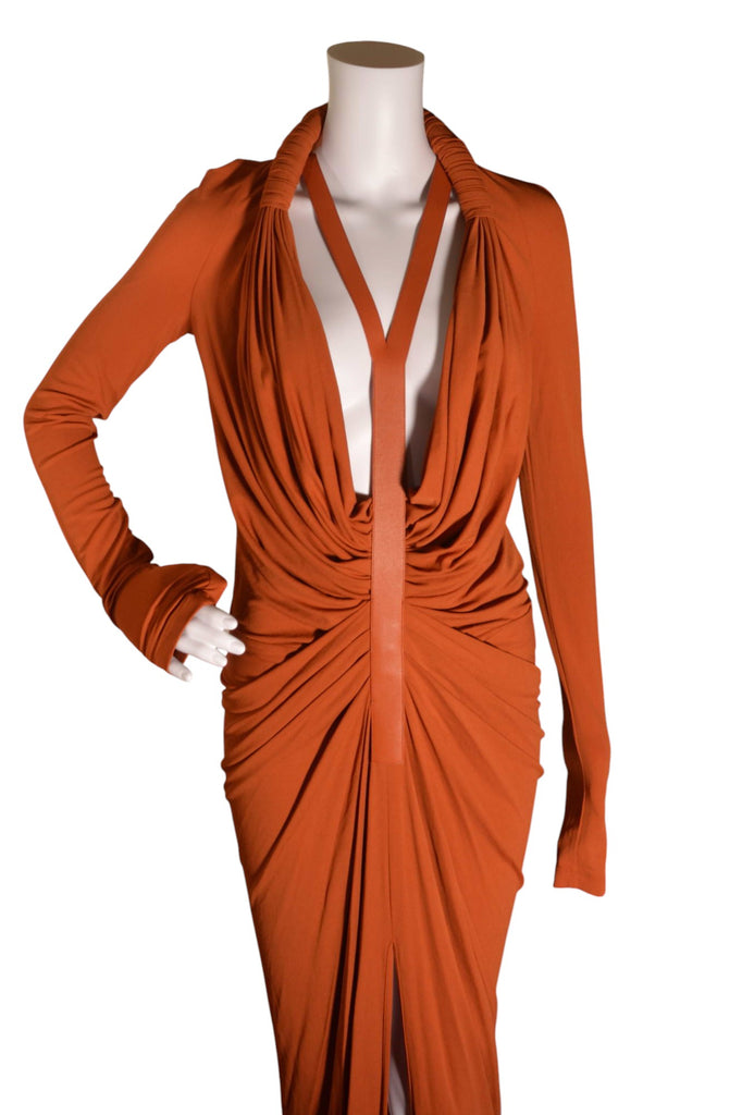 Givenchy Spring 2014 Plunging Dress with Leather Straps - irvrsbl