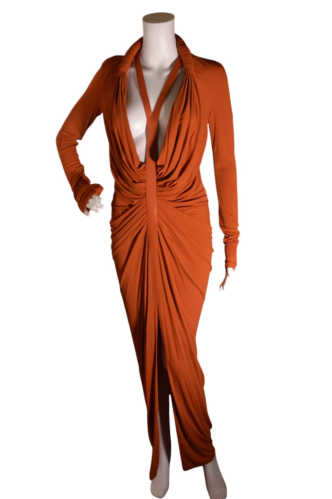 Givenchy Spring 2014 Plunging Dress with Leather Straps - irvrsbl