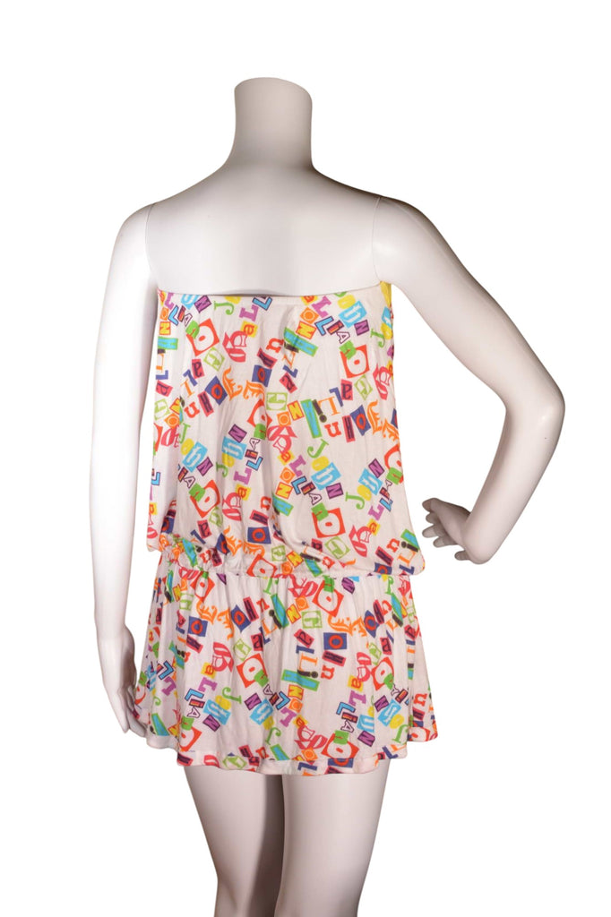 John Galliano Drop Waisted Ransom Note Tube Dress - irvrsbl