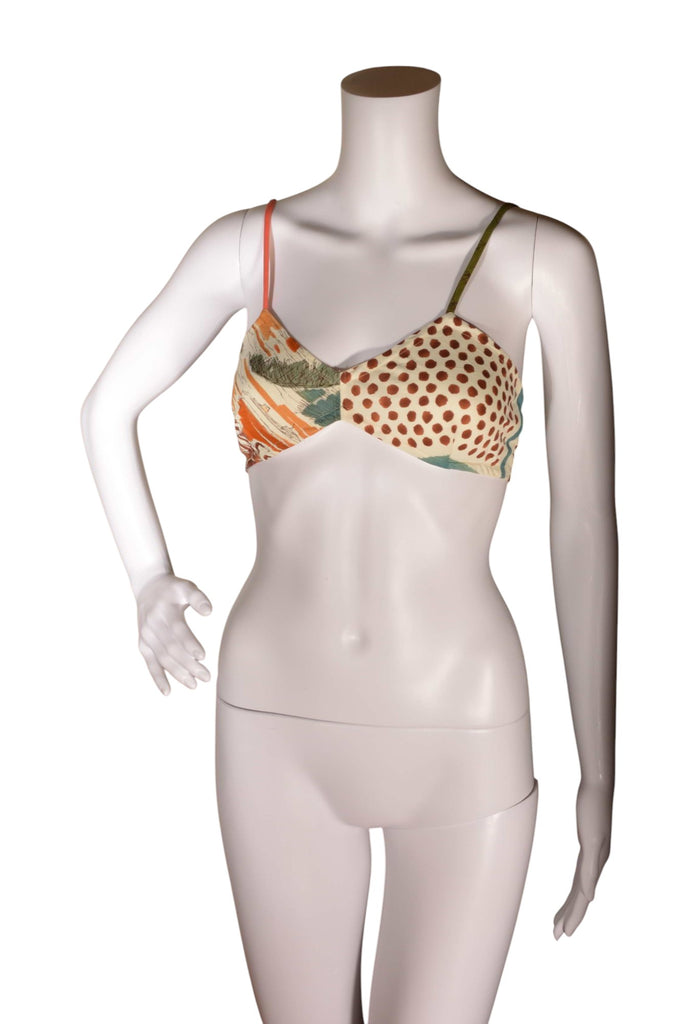 Jean Paul Gaultier Paisley and Bird Print Dress with Matching Bra c. 1998-1999 - irvrsbl