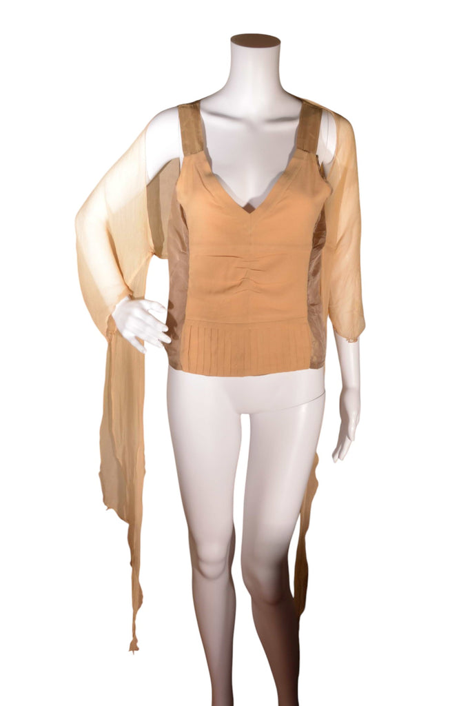 Miu Miu Silk Top with Capelet c. 2000-2001 - irvrsbl