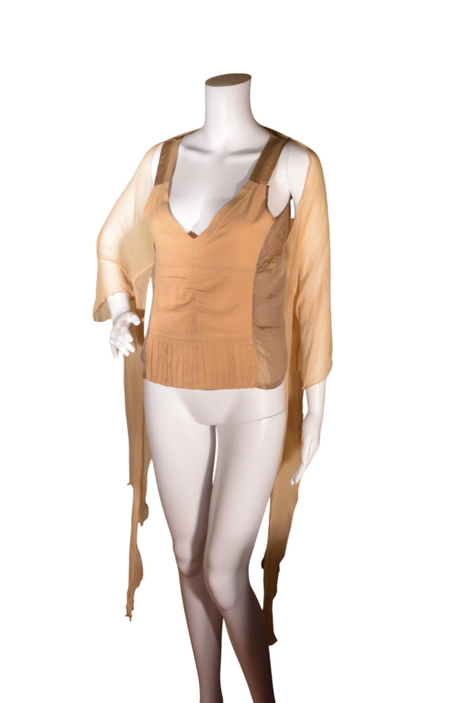 Miu Miu Silk Top with Capelet c. 2000-2001 - irvrsbl