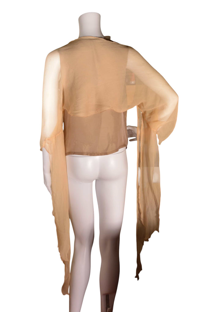 Miu Miu Silk Top with Capelet c. 2000-2001 - irvrsbl