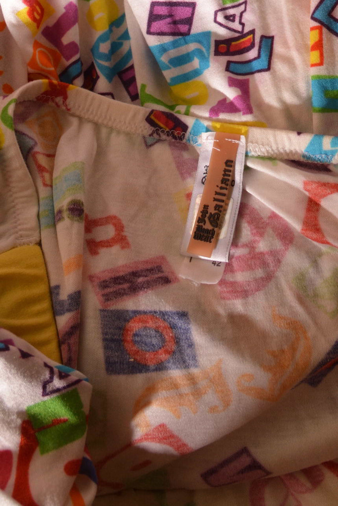 John Galliano Drop Waisted Ransom Note Tube Dress - irvrsbl