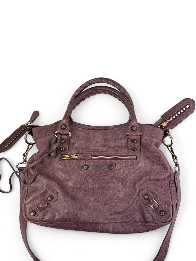 Balenciaga The Town Motorcycle Bag in Purple - irvrsbl