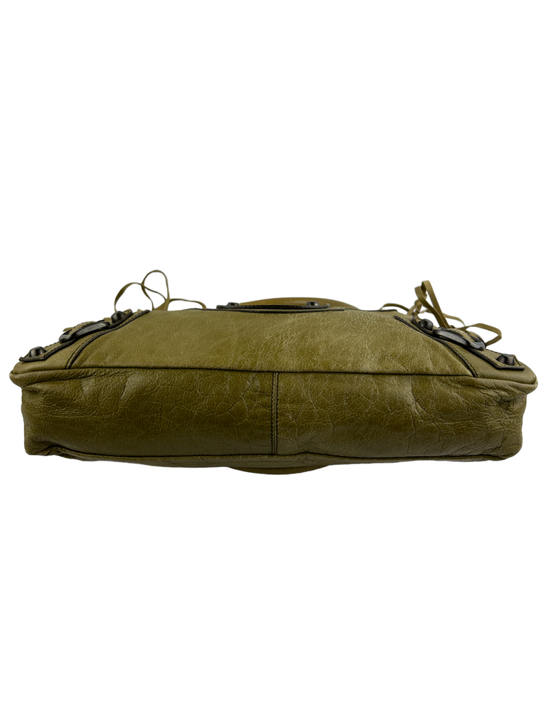 Balenciaga The First Motorcycle Bag in Olive - irvrsbl