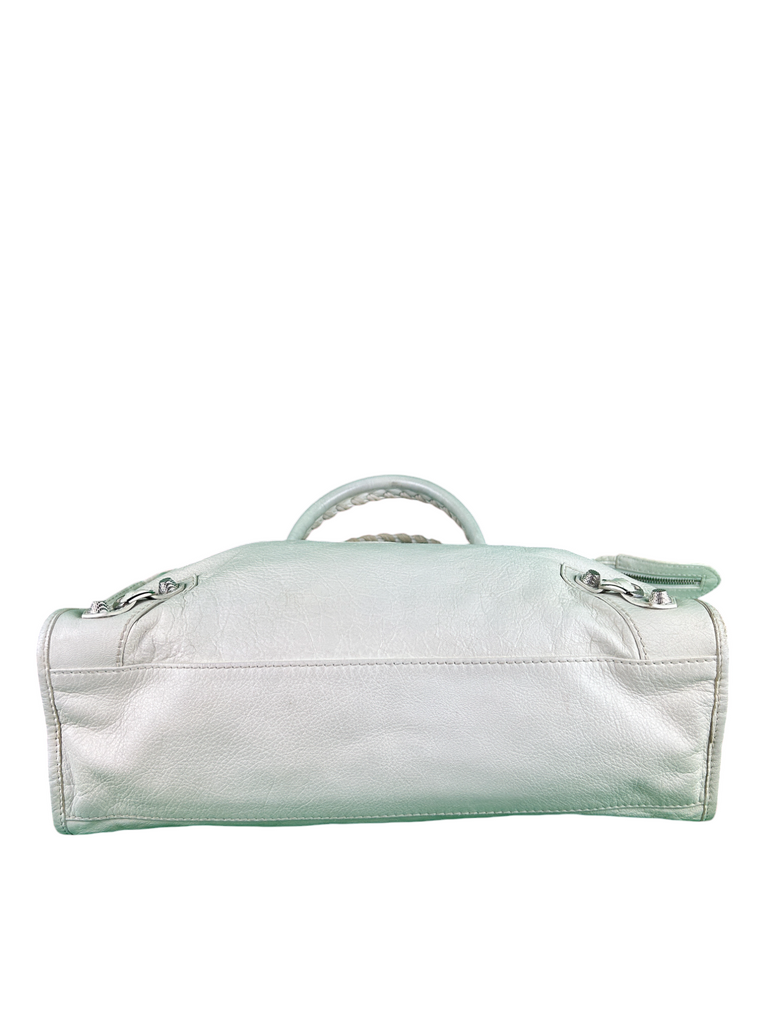 Balenciaga Motorcycle Bag in White - irvrsbl