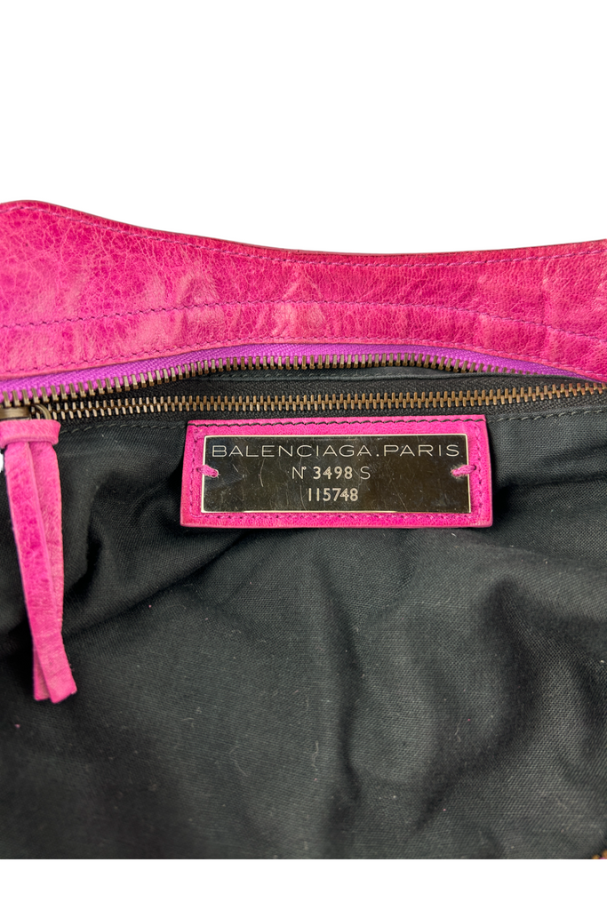 Balenciaga Magenta City Motorcycle Bag - irvrsbl