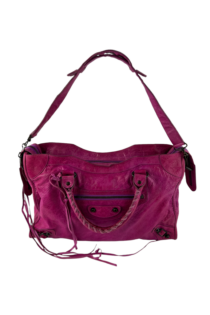 Balenciaga Magenta City Motorcycle Bag - irvrsbl