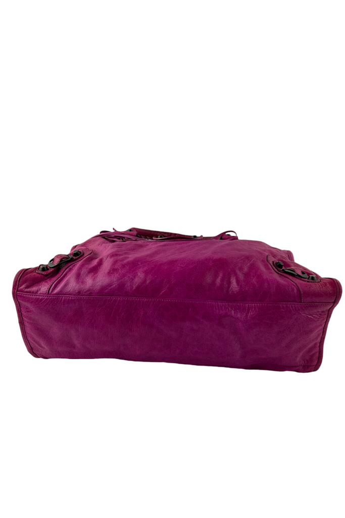 Balenciaga Magenta City Motorcycle Bag - irvrsbl