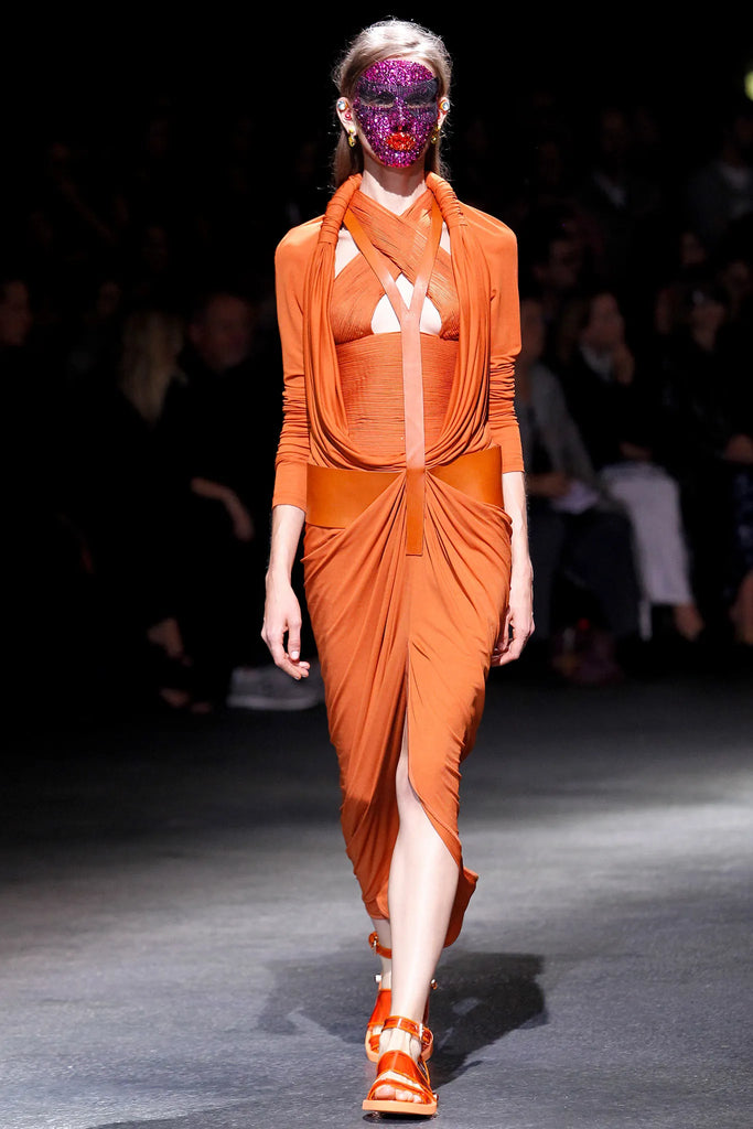 Givenchy Spring 2014 Plunging Dress with Leather Straps - irvrsbl