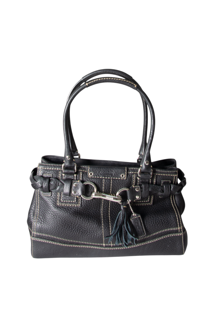 Coach Contrast Stitch Leather Bag - irvrsbl