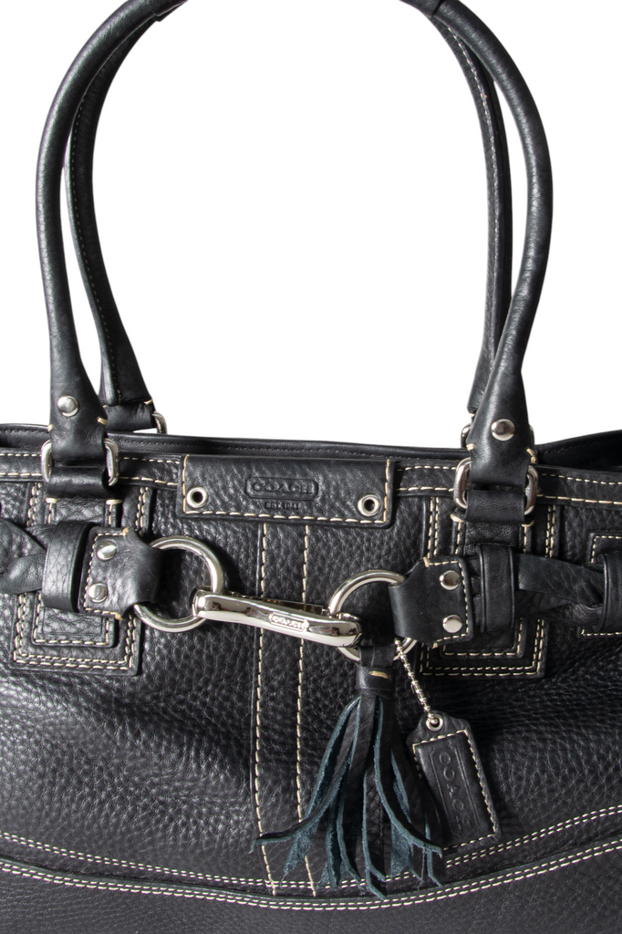 Coach Contrast Stitch Leather Bag - irvrsbl