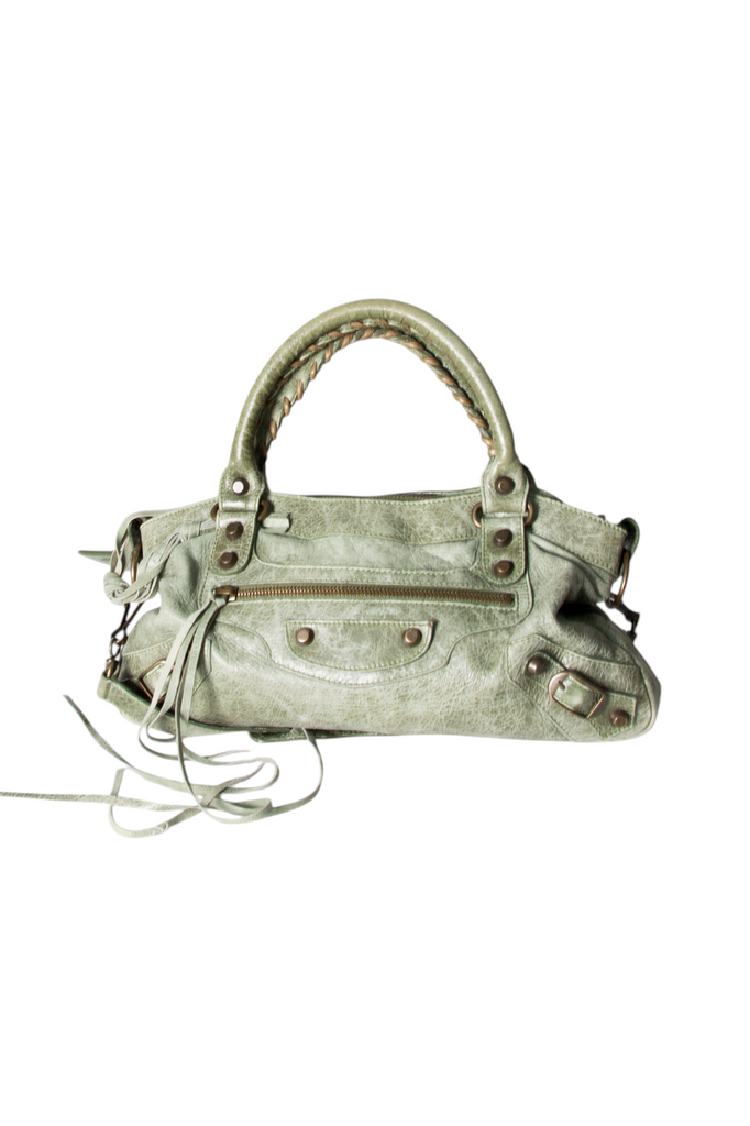 Balenciaga The First Bag in Sage - irvrsbl