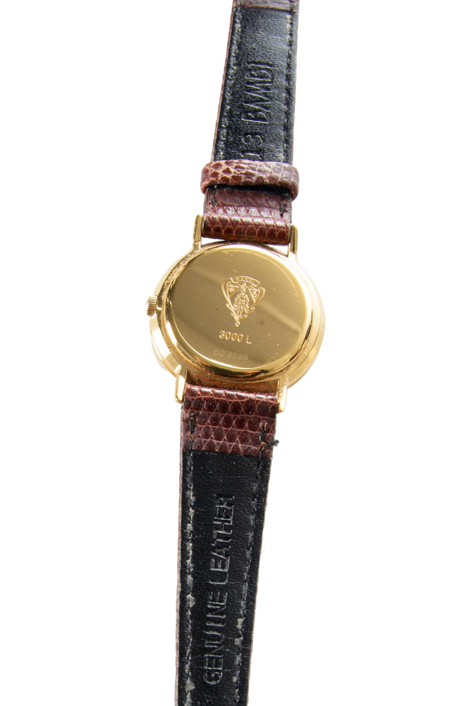 Gucci Gold toned Watch with Leather Band - irvrsbl