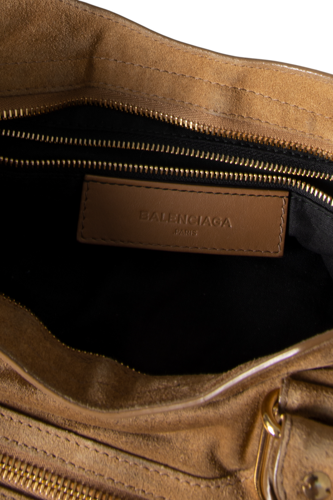 Balenciaga Classic City Bag in Tan Suede - irvrsbl